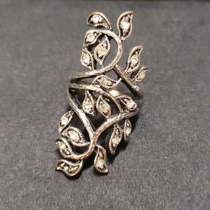 Winding Silver Tree Ring -size 6